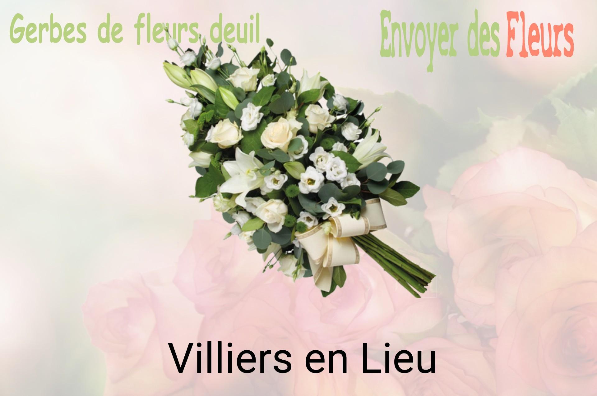 Gerbe de fleurs de deuil livrée à Villiers-en-Lieu